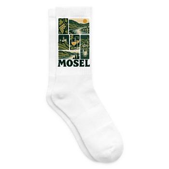 Mosel Germany Wine Region - Tennissocken - Weiß - Rechts