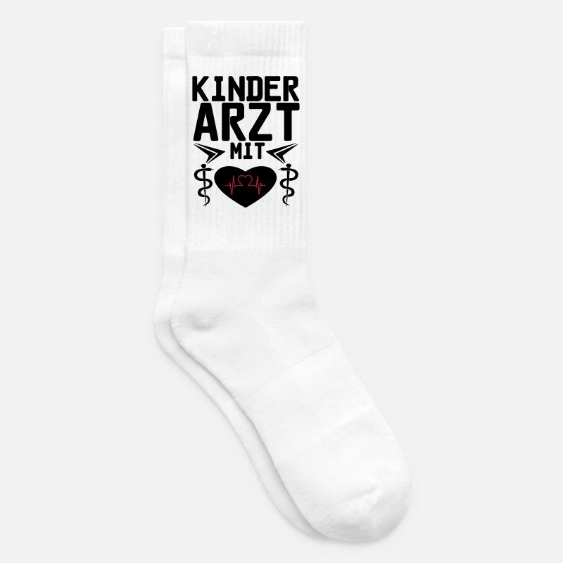 Kinderarzt mit Herz Geschenk - Tennissocken - Weiß