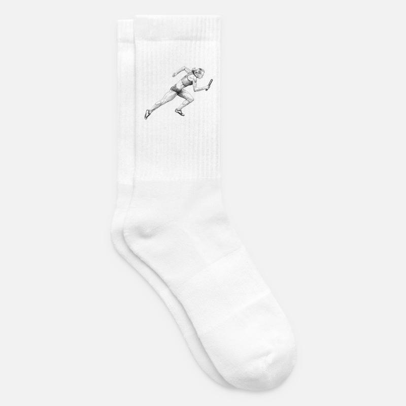 Läuferin - Tennissocken - Weiß