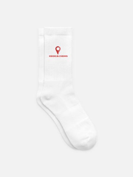 Geocaching - Tennissocken - Weiß