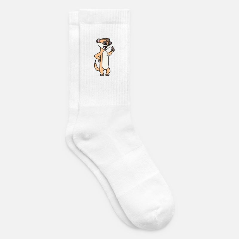 Tier Erdmännchen - Tennissocken - Weiß