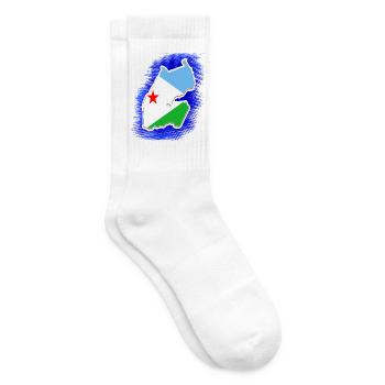 Djibouti Djibouti Djibouti cadeau de vacances - Chaussettes de tennis - blanc - Droite
