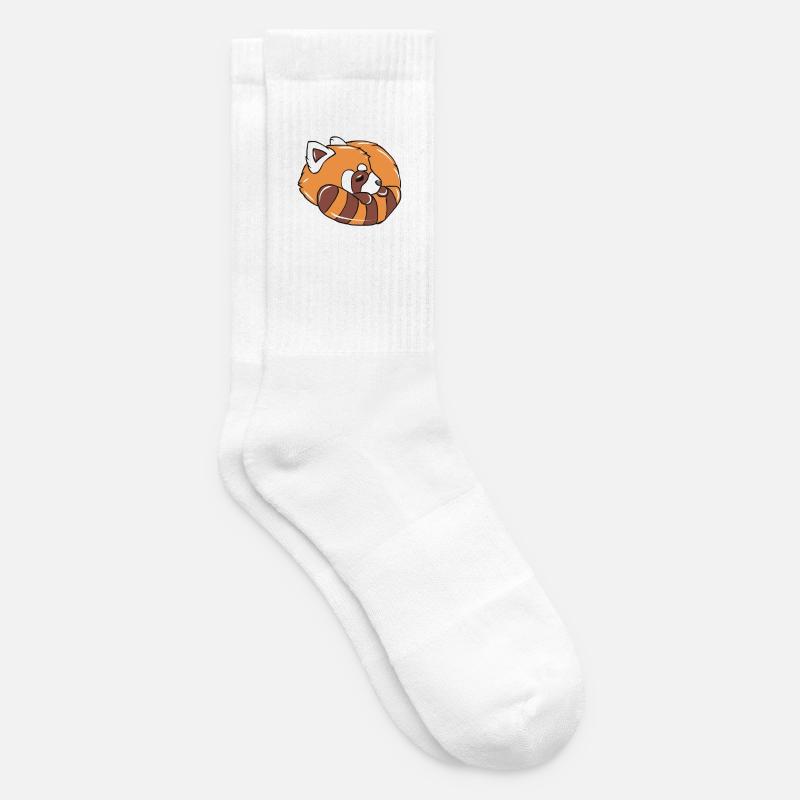 Roter Panda - Tennissocken - Weiß