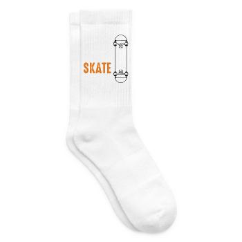 Eat Sleep Skate Repeat - Tennis socks - white - Right