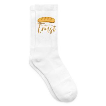Dans le pain, on fait confiance au discours du boulanger - Chaussettes de tennis - blanc - Droite