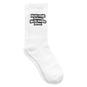 Nicht Mein Zirkus Nicht Meine Affen Cooler Spruch - Tennissocken - Weiß - Rechts