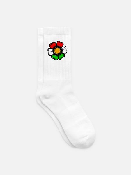 Pop-Art Blütenstern in Leuchtfarben - Tennissocken - Weiß