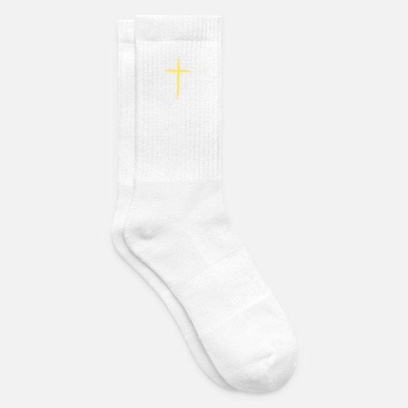Croix de foi : Actes 16:31 Citation Tee - Chaussettes de tennis - blanc