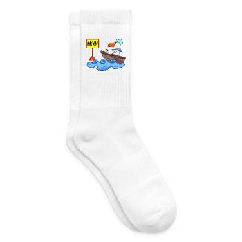 Moin Seemann Möwe Seemöwe Boot - Tennissocken - Weiß - Rechts