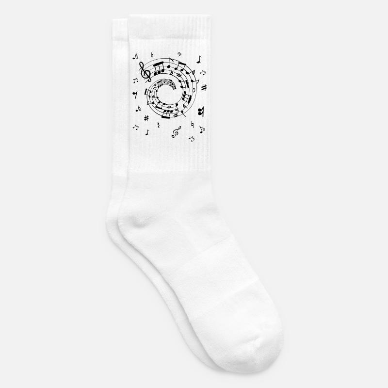 Notes de musique - Chaussettes de tennis - blanc