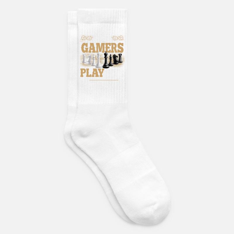 Schach - Tennissocken - Weiß