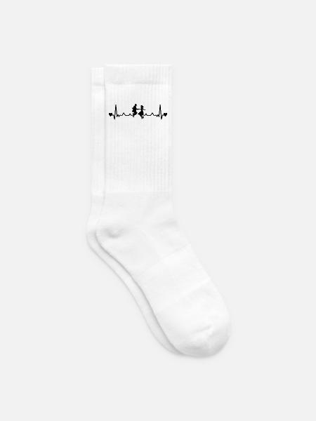 Lindy Hop Tanz Tanzpaar Heartbeat - Tennissocken - Weiß