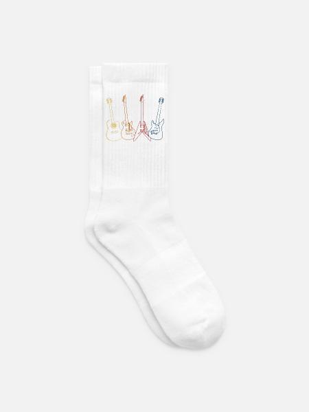 Gitarre Gitarrist - Tennissocken - Weiß