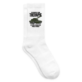 Panzer Militär Geschenk - Tennissocken - Weiß - Rechts