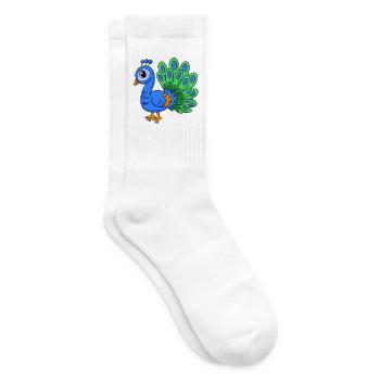 Pfau Vogel - Tennissocken - Weiß - Rechts