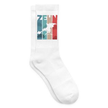 Drache 10 Jahre Kindergeburtstag - Tennissocken - Weiß - Rechts