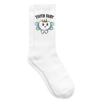 Fée des dents Dent Royale aux Ailes - Chaussettes de tennis - blanc - Droite
