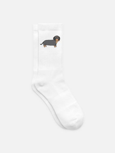 Dackel - Tennissocken - Weiß