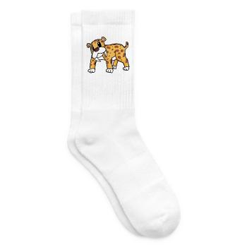 Tigre à dents de sabre - Chaussettes de tennis - blanc - Droite