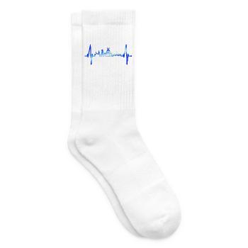 Bochum Herzschlag Bochumer Skyline Heimat Ruhrpott - Tennissocken - Weiß - Rechts