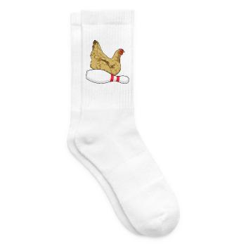 Huhn Bowling Pin - Tennissocken - Weiß - Rechts