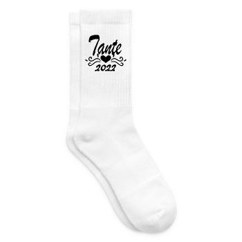 Tante 2022 - Werdende Tante - Tante werden - Tennissocken - Weiß - Rechts