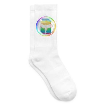 Regenbogen-Engel der Liebe Sonja Ariel von Staden - Tennissocken - Weiß - Rechts