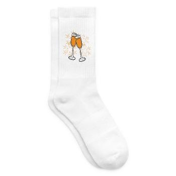 avec deux flûtes de - Chaussettes de tennis - blanc - Droite