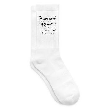 1951 - Born 1951 - Fantastic since 1951 - Tennis socks - white - Right