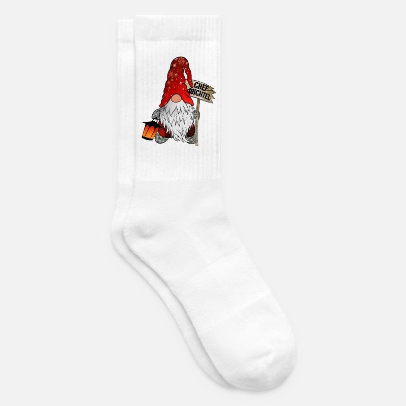 Chef Wichtel Weihnachts Gnom - Tennissocken - Weiß
