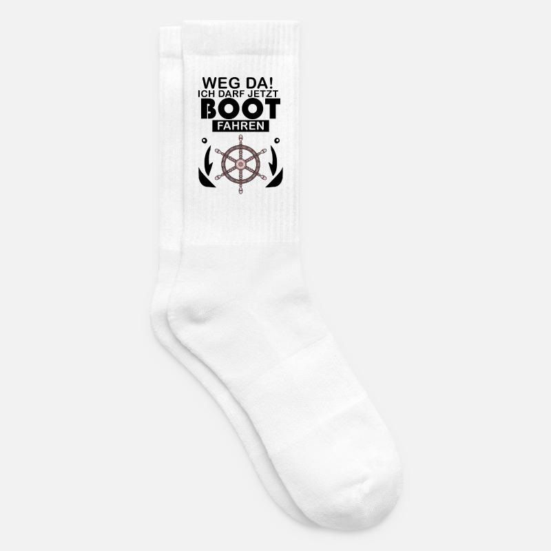 Bootsführerschein Motorboot Geschenk - Tennissocken - Weiß