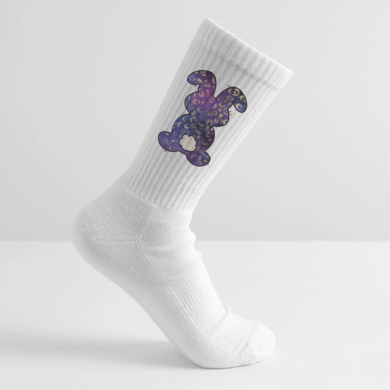 Leopard Pattern Rabbit Easter Tennis socks