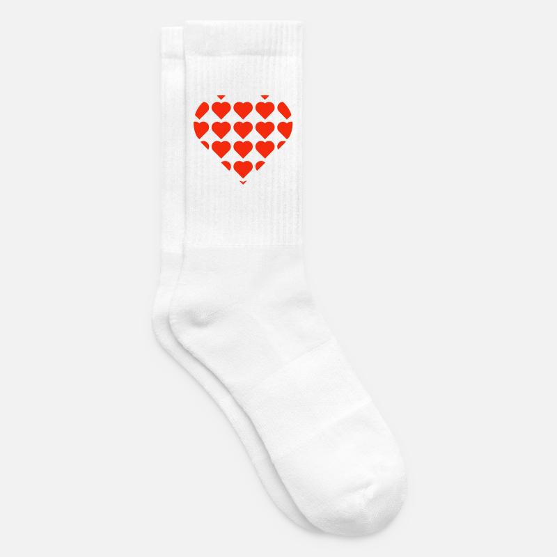 Valentinstag, Valentinstag, Valentinstag - Tennissocken - Weiß