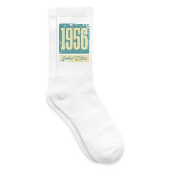 1956 Anniversaire de naissance Année de naissance - Chaussettes de tennis - blanc - Droite