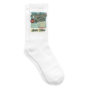 1989 Anniversaire vintage vintage rétro legend - Chaussettes de tennis - blanc - Droite
