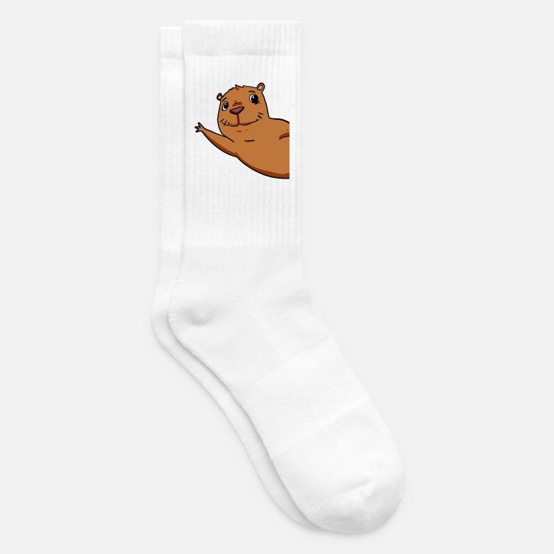 Capybara Wasserschwein - Tennissocken - Weiß