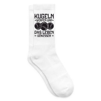 Boule Spruch Kugeln werfen Boccia Spiel Botcha - Tennissocken - Weiß - Rechts