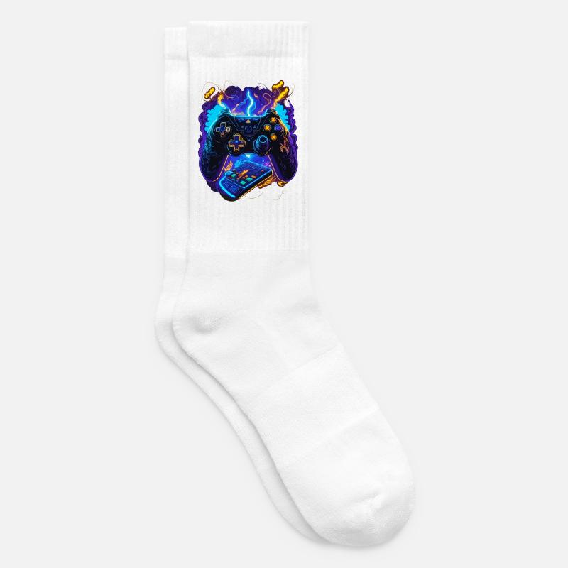 Cyber Gaming Controller - Tennissocken - Weiß