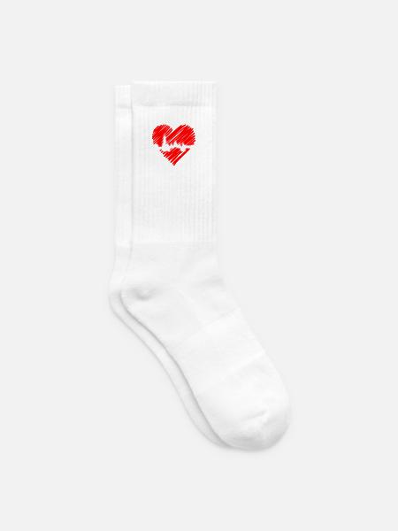 Hannover Skyline Herzschlag Fan Liebe Hannöversch - Tennissocken - Weiß