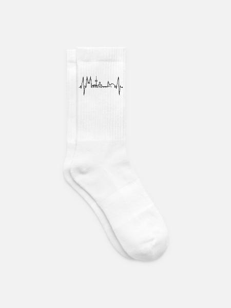 Regensburg Skyline Herzschlag Liebe Regensburger - Tennissocken - Weiß