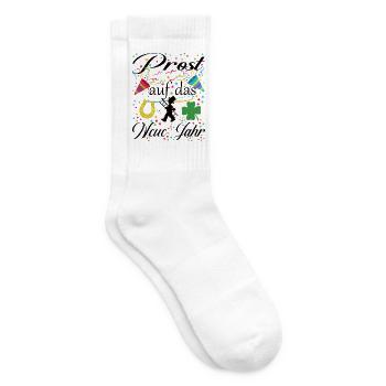 Glück fürs neue Jahr - Tennissocken - Weiß - Rechts