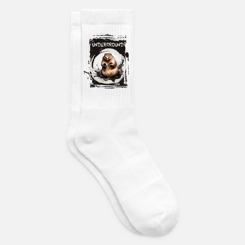 Underground Murmeltier - Tennissocken - Weiß