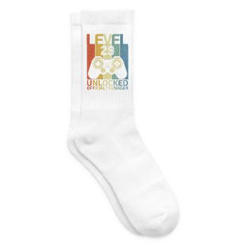 Level 29 Freigeschalteter offizieller Teenager - Tennissocken - Weiß - Rechts