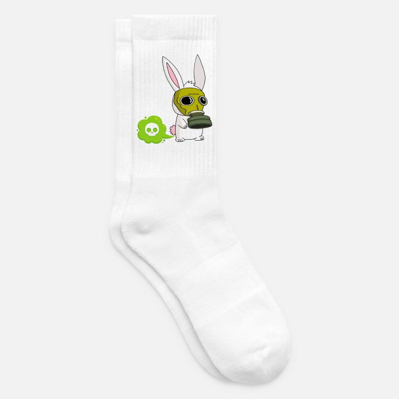 Lapin mignon qui pète - Chaussettes de tennis - blanc