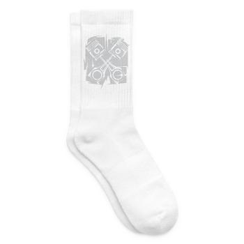 v8 moteur à pistons icône illustration d’art logo - Chaussettes de tennis - blanc - Droite