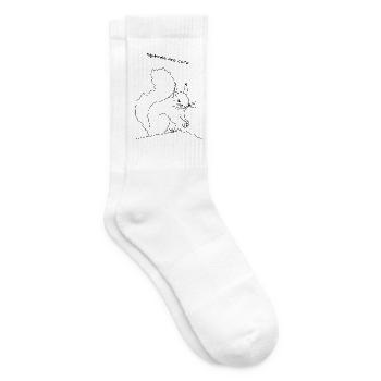 Écureuil mignon, lineart - Chaussettes de tennis - blanc - Droite