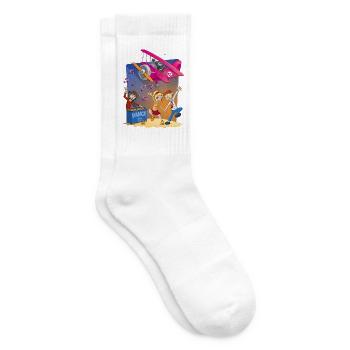 Tanzen, tanzen, tanzen, fröhliches Bild - Tennissocken - Weiß - Rechts