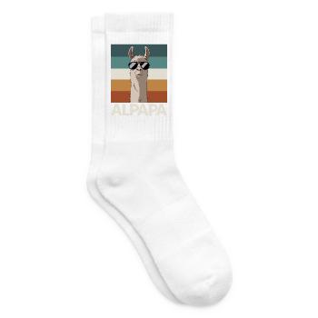 Papa Alpaga Papa Drôle Lama Cadeau de Fête des Pères - Chaussettes de tennis - blanc - Droite
