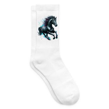 Pferd - Tennissocken - Weiß - Rechts
