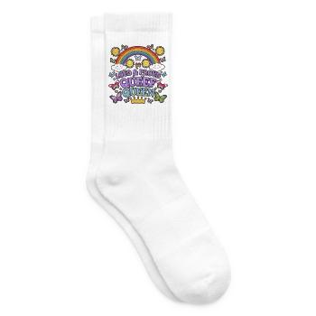 Laute und stolze Regenbogenkönigin - Tennissocken - Weiß - Rechts